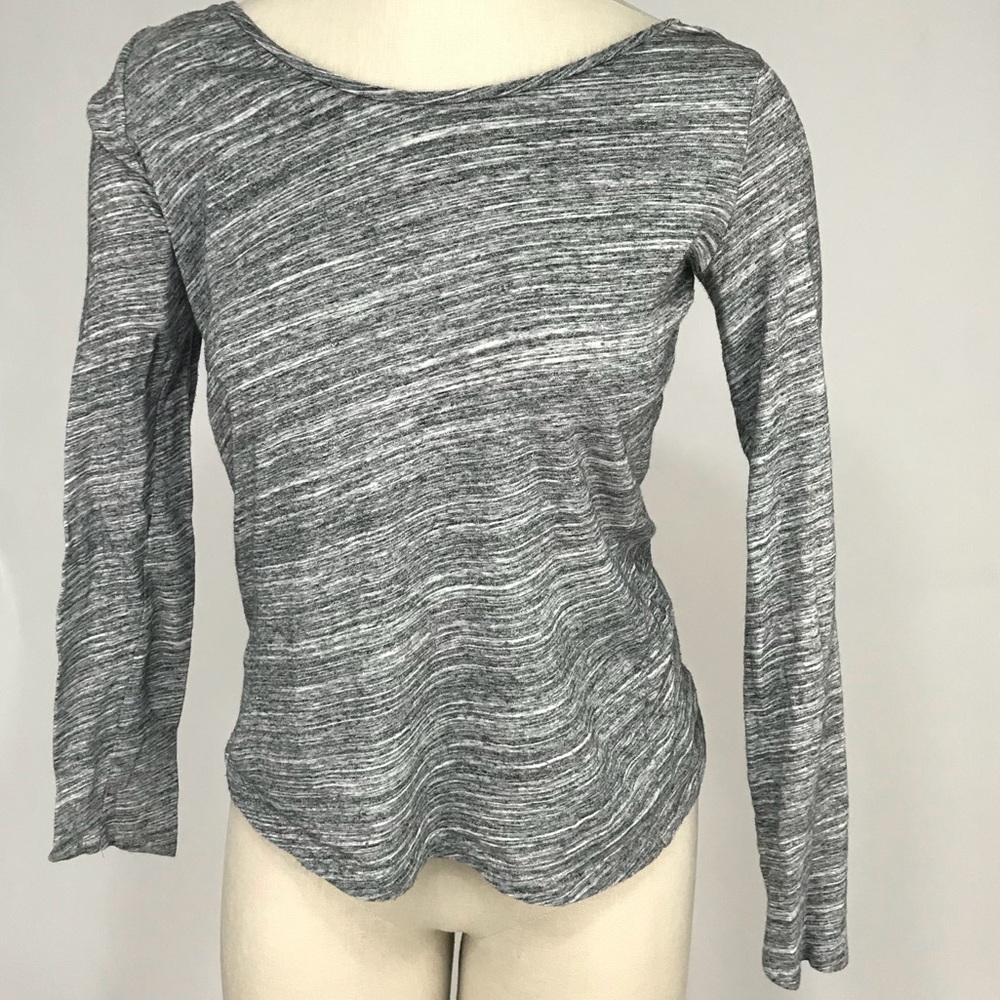 LOFT womens long sleeve t-shirt heather grey